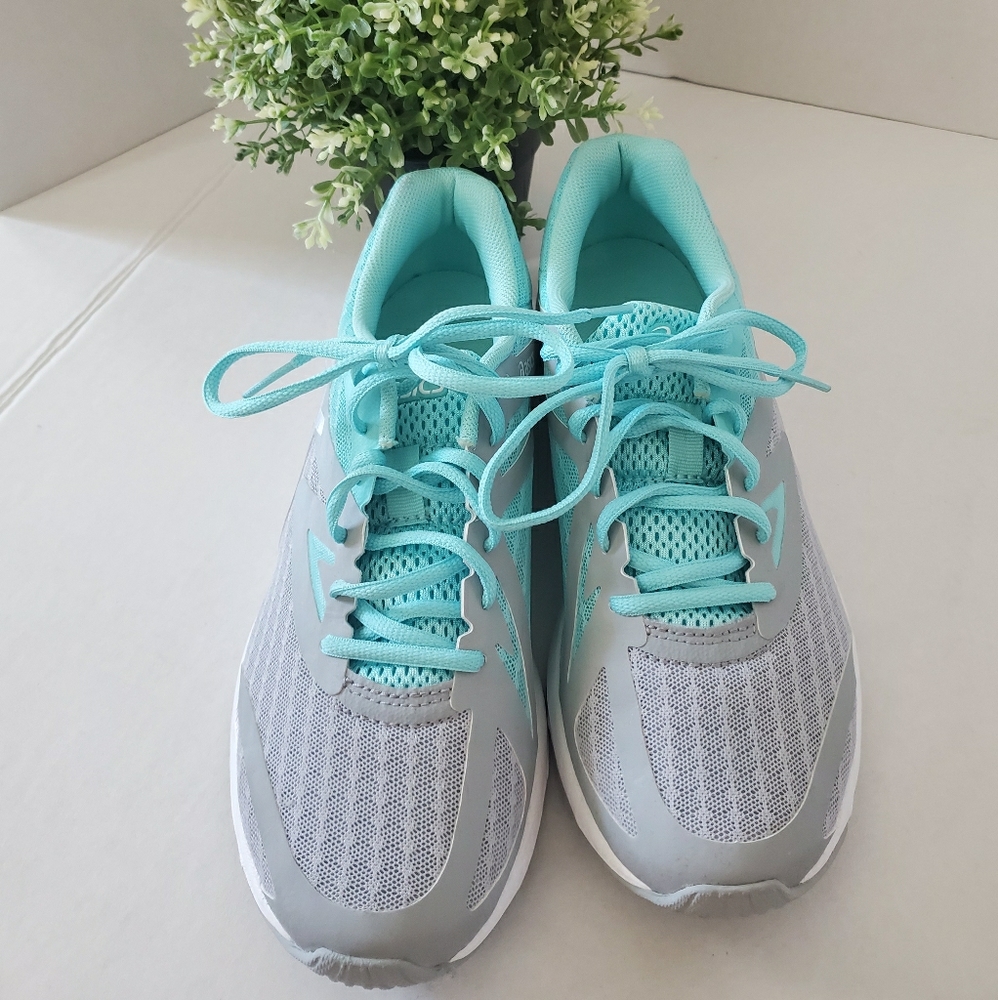 ASICS Gray/Mint Tennis shoes